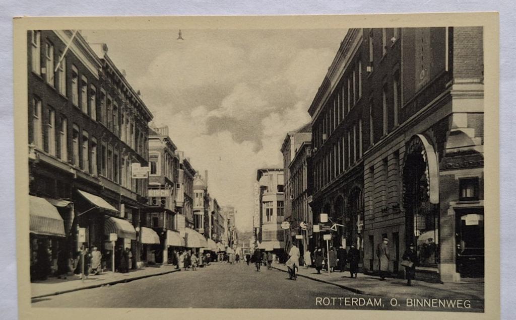 Oude Ansichtkaart Rotterdam, O. Binnenweg - Ongelopen, Verzamelen, Ansichtkaarten | Nederland, Ophalen of Verzenden, 1920 tot 1940