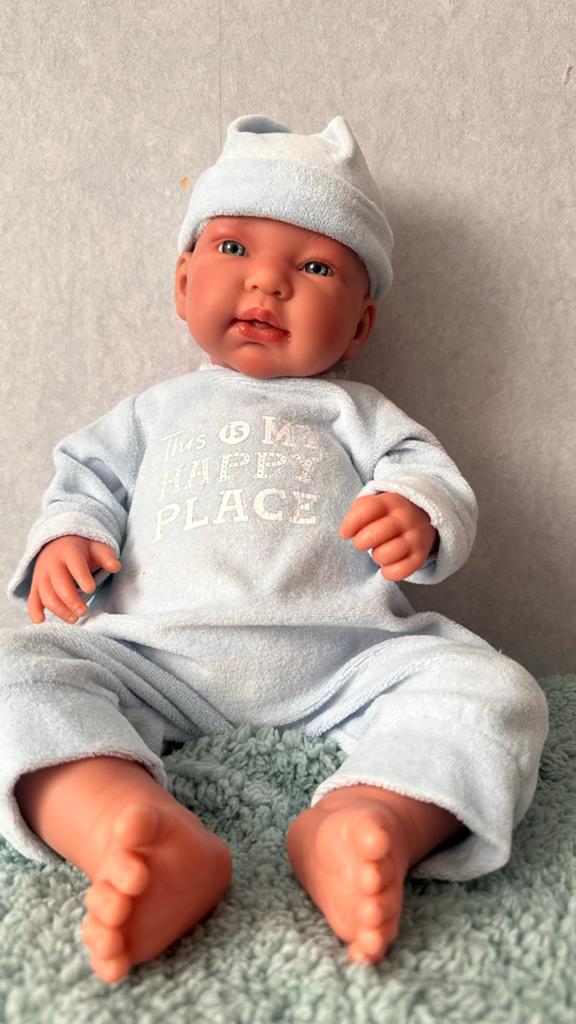 Mooie Llorens newborn babypop met kleding en speen, Kinderen en Baby's, Speelgoed | Poppen, Ophalen, Zo goed als nieuw, Babypop