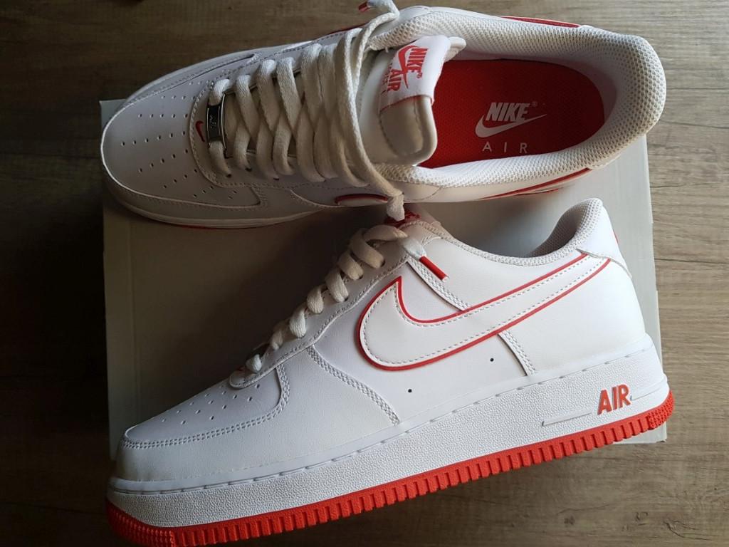 Nike Air Force 1 wit oranje, Ophalen of Verzenden, Nieuw, Wit, Sneakers of Gympen