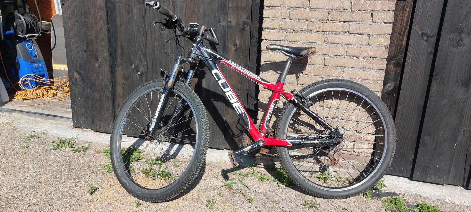 kinder mountainbike 26 inch, Gebruikt, Velgrem, Versnellingen, Cube