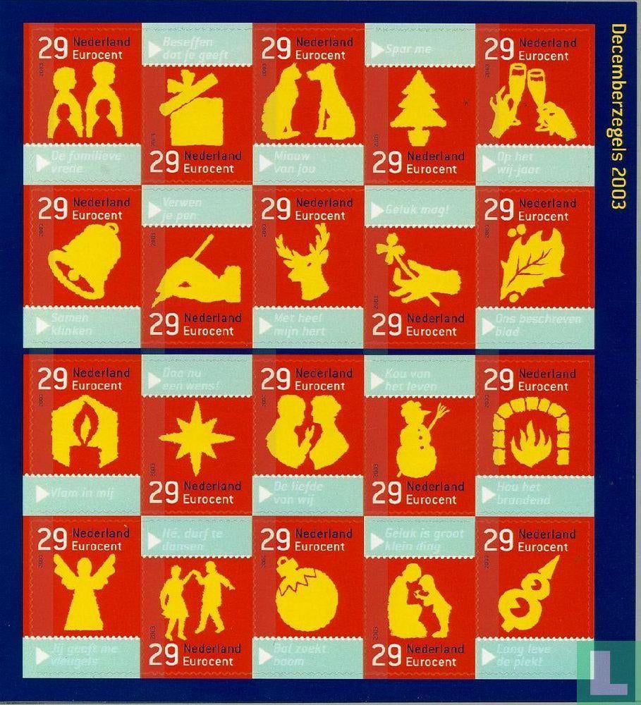 Postfris, Vel Decemberzegels 2003 NVPH V2212/2231, Verzenden, Na 1940, Postfris