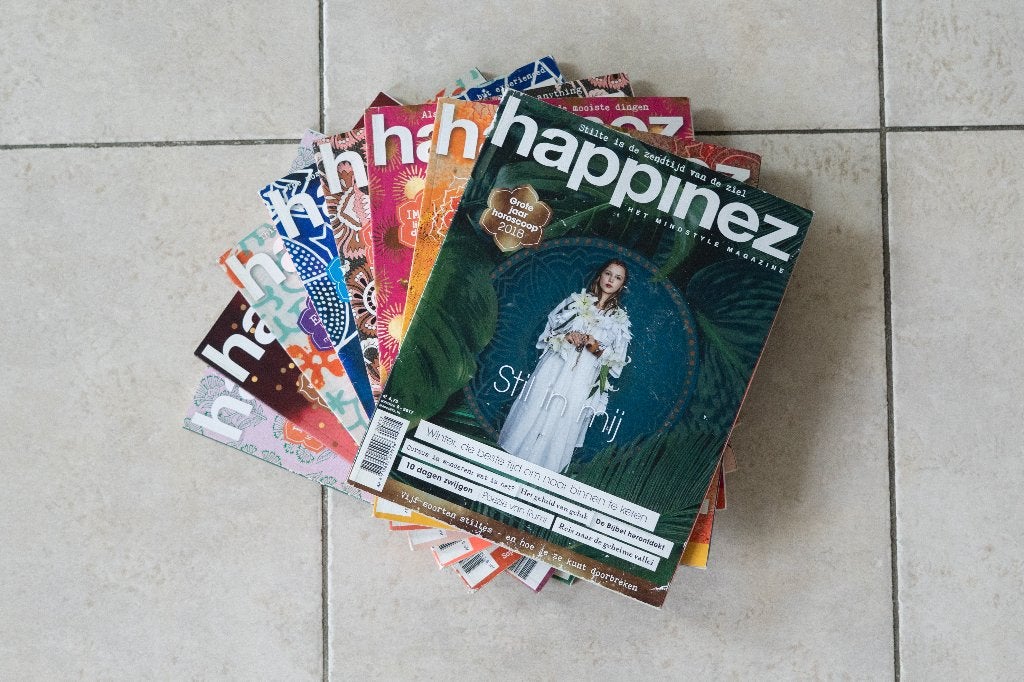 Happinez Tijdschriften 2017 – Nummers 1 t/m 8, Ophalen of Verzenden, Zo goed als nieuw, Lichaam en Geest