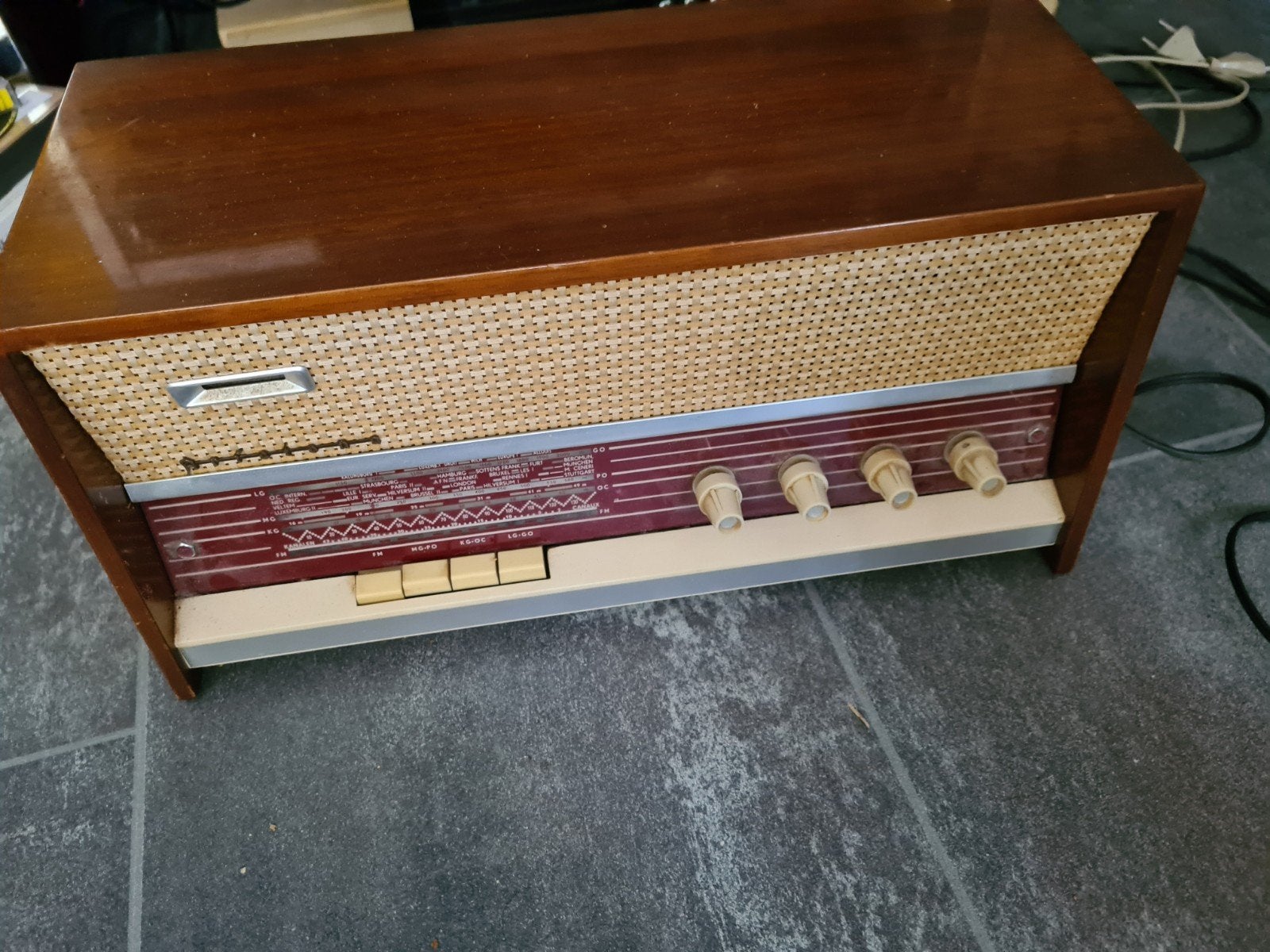 Vintage Rademacher buizenradio - Klassieke houten behuizing, Ophalen of Verzenden, Gebruikt, Radio