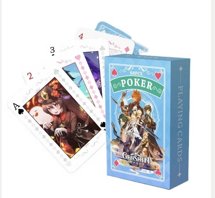 Genshin Impact speelkaarten / poker set (60 kaarten), Ophalen of Verzenden, Nieuw, Speelkaart(en)