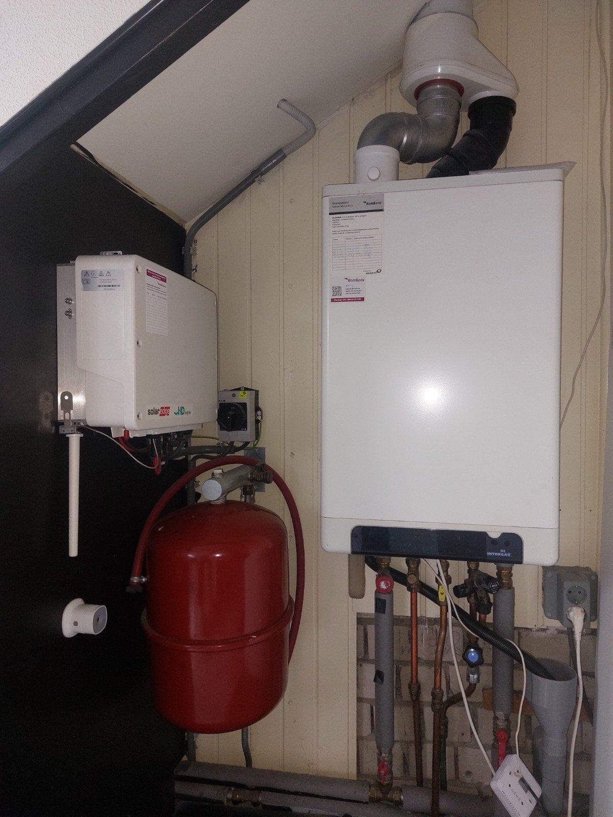 Intergas Kompakt HRE 36/30 CV-ketel, incl expansievat, Ophalen, 30 tot 80 cm, Gebruikt, Cv-ketel of Combi-ketel
