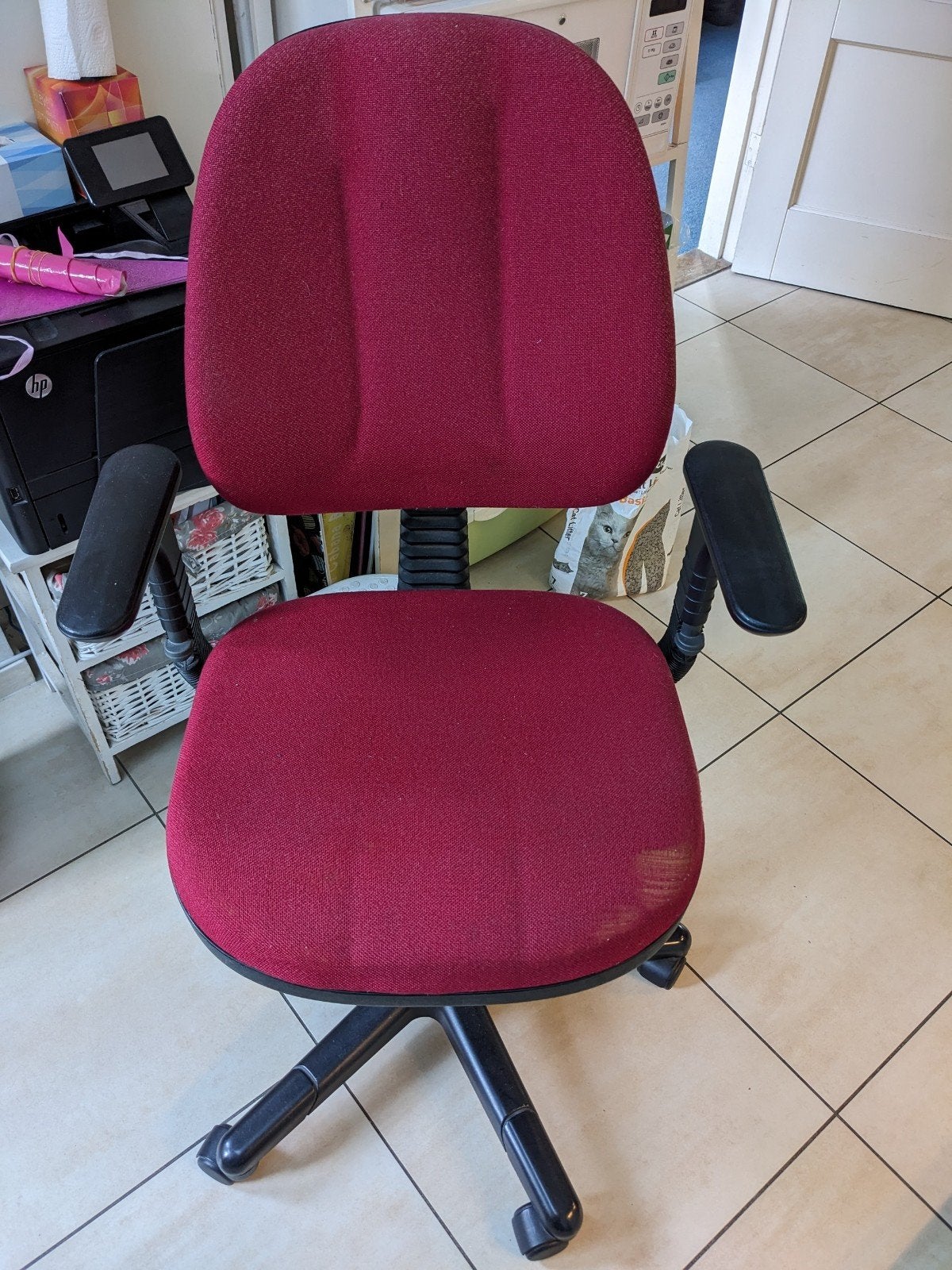Desk chair /  bureaustoel in Utrecht/Bunnik, Ophalen, Gebruikt, Bureaustoel, Rood