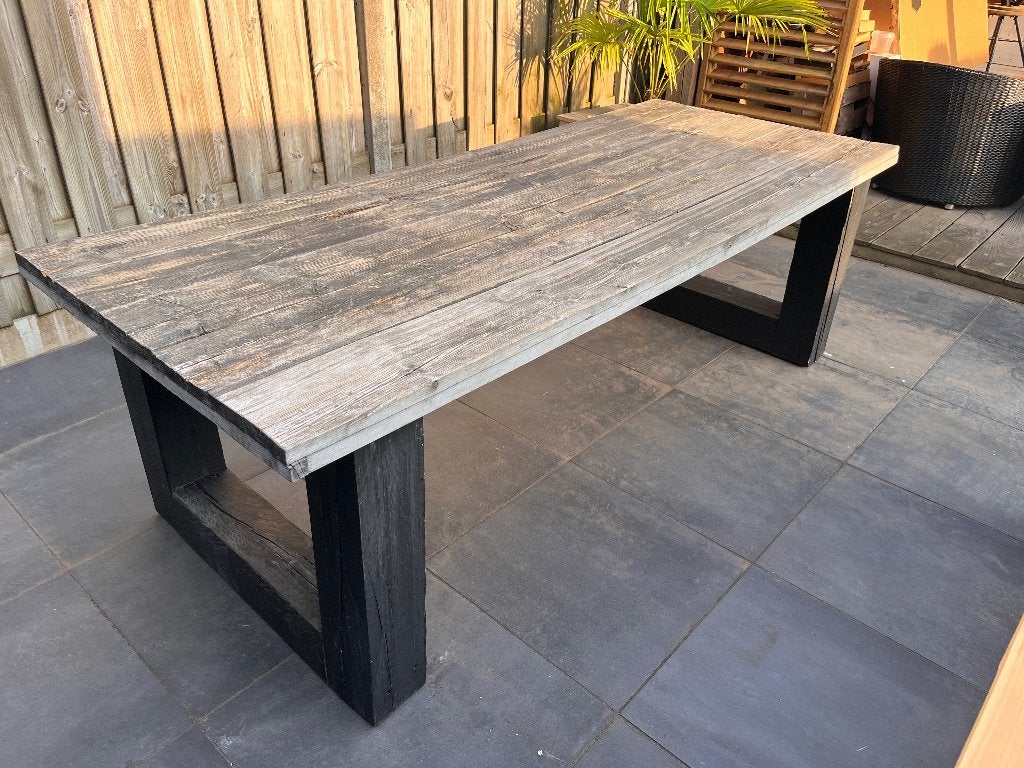 Tuintafel steigerhout gratis, Ophalen, Gebruikt, Rechthoekig, Hout