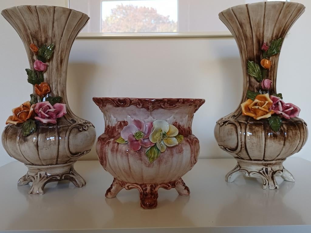 Mooie vazen en bloempot, Antiek en Kunst, Antiek | Vazen, Ophalen