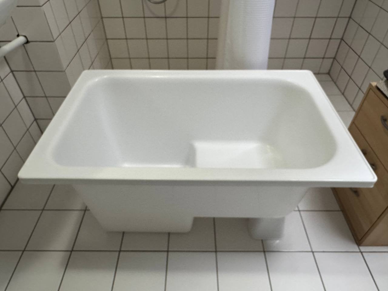 Zitbad, wit, kunststof, Ophalen, Zo goed als nieuw