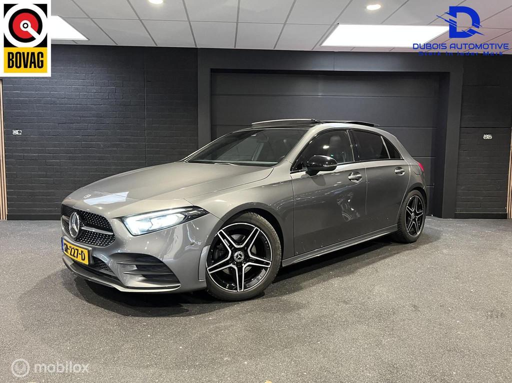 Mercedes A-klasse 200 AMG LINE|ZGAN|RIJKLAAR|PANO|CARPLAY|, Gebruikt, 4 cilinders, Met garantie (alle), 163 pk
