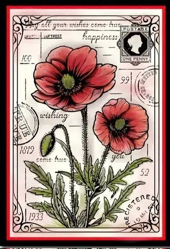 Clearstamps: klaprozen NIEUW!, Ophalen of Verzenden, Nieuw, Clearstamp
