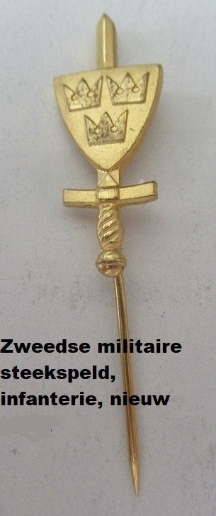 militair, Zweedse infanterie, nieuwe steekspeld, Ophalen of Verzenden, Nieuw