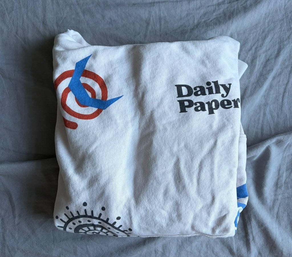 Daily Paper Puscren Hoodie, Maat 48/50 (M), Beige, Ophalen of Verzenden, Zo goed als nieuw