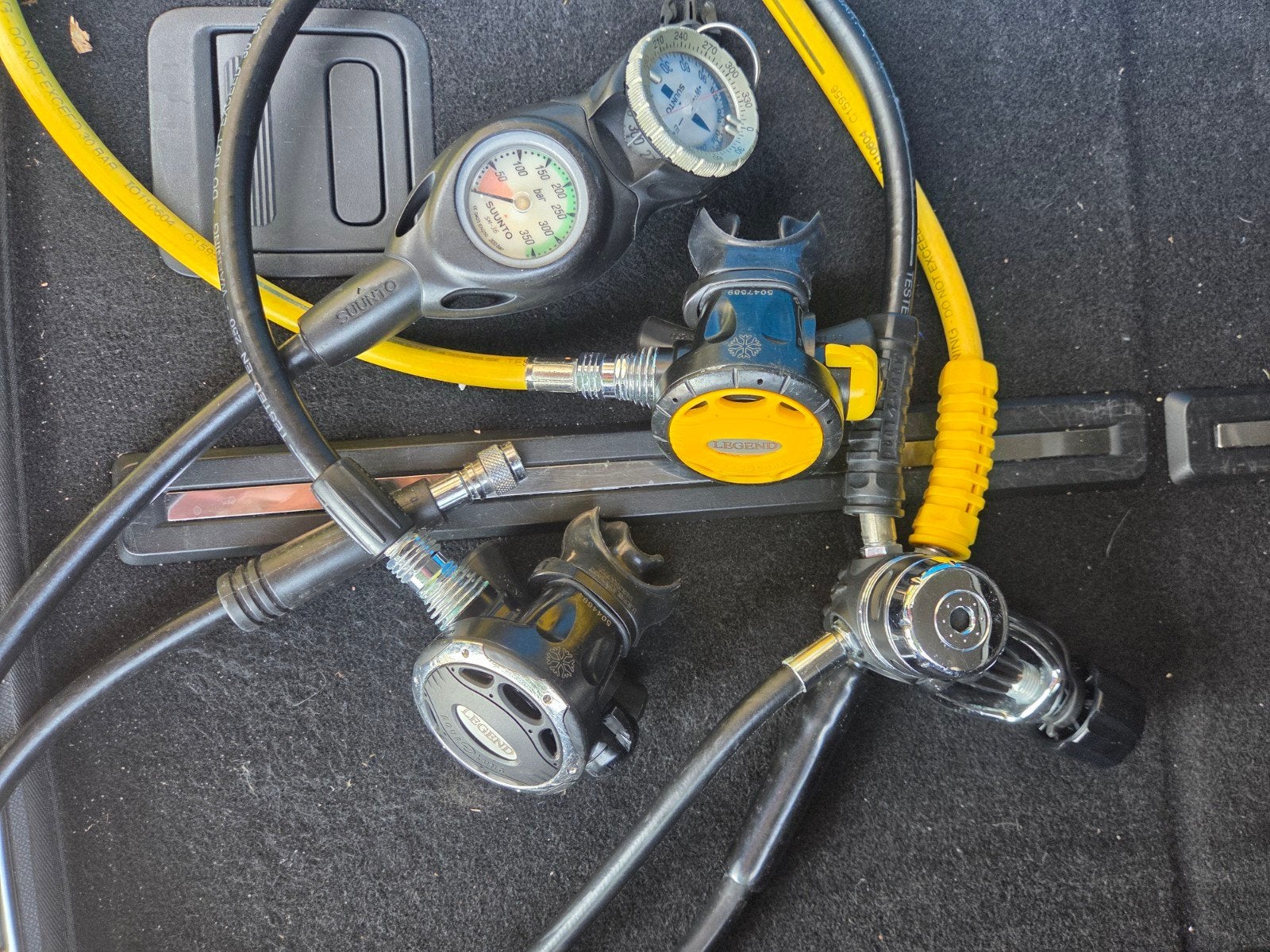 Aqualung Legend ademautomaat set met Suunto console, Ophalen of Verzenden, Gebruikt, Overige typen