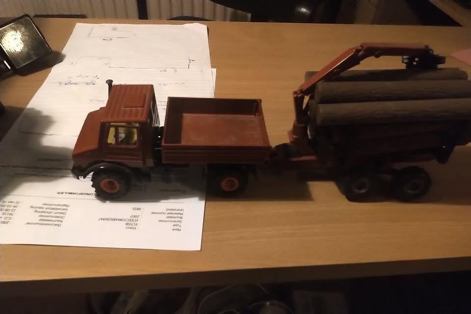 siku unimog + bomen wagen, Ophalen of Verzenden, Zo goed als nieuw, Tractor of Landbouw, SIKU