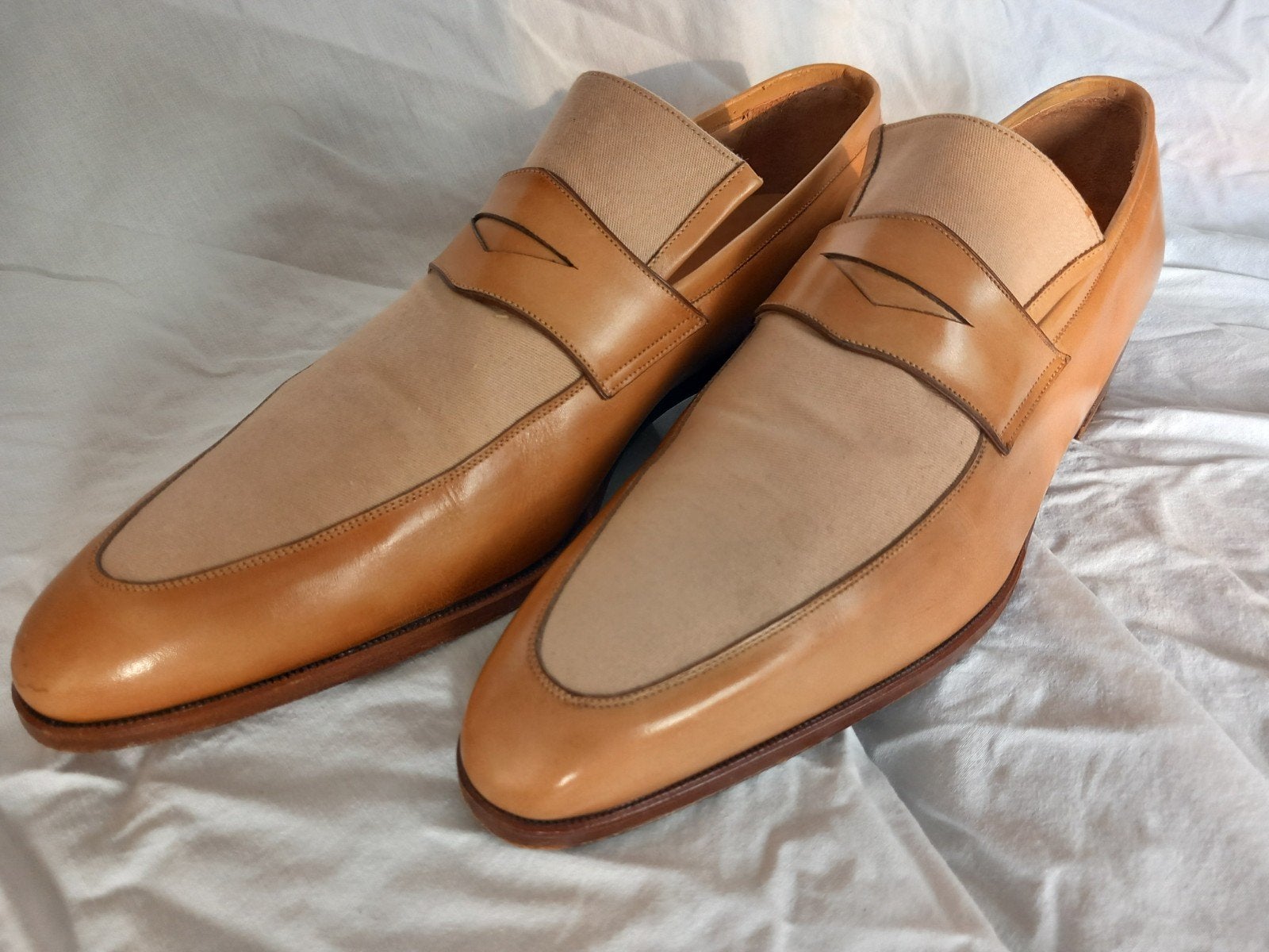 Stijlvolle Ducal Firenze loafers - Beige/Bruin - maat 42, Kleding | Heren, Schoenen, Ophalen of Verzenden, Zo goed als nieuw, Bruin