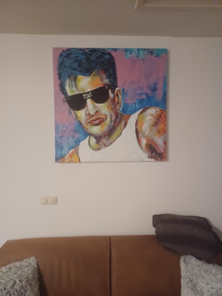 Schilderij zelfportret herman brood geschilderd door marcus, Ophalen