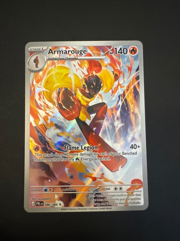 Pokemonkaart Armarouge, Ophalen of Verzenden, Zo goed als nieuw, Losse kaart