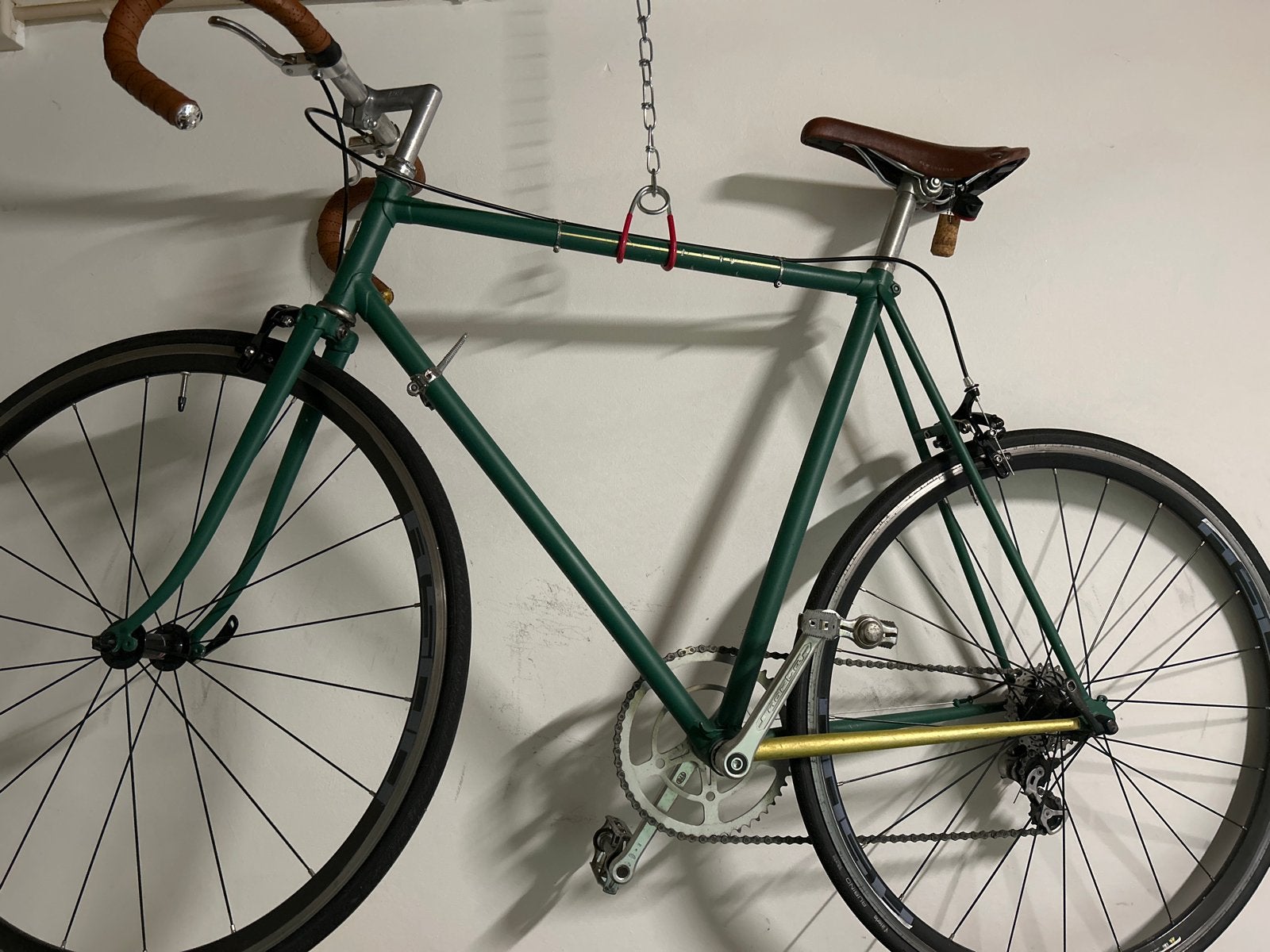 Peugeot racefiets - vintage project, Gebruikt, Velgrem, 53 tot 57 cm, Ophalen