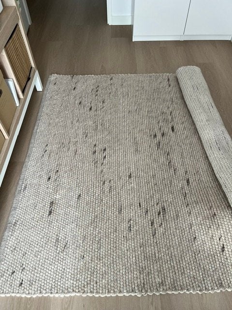Nieuw wollen vloerkleed FRAAI Home & Living 160x230 cm, Huis en Inrichting, Stoffering | Tapijten en Kleden, Ophalen, Beige, 150 tot 200 cm