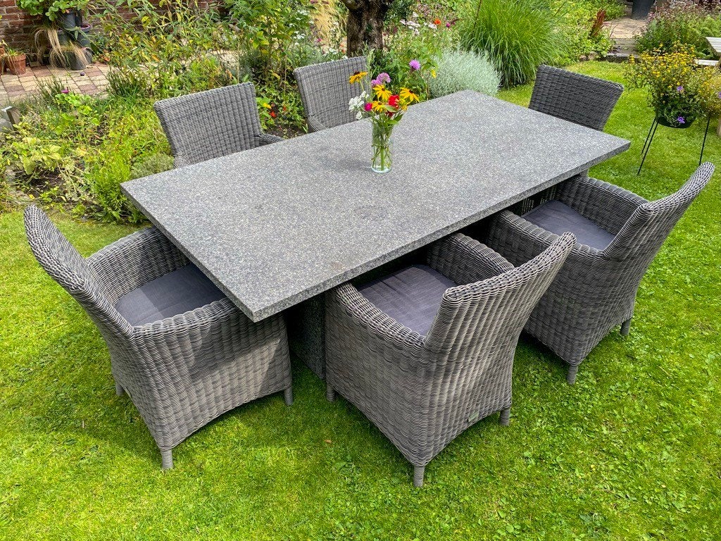 mooie tuinset van Avantie di Bellagio, Ophalen, Gebruikt, 6 zitplaatsen, Wicker