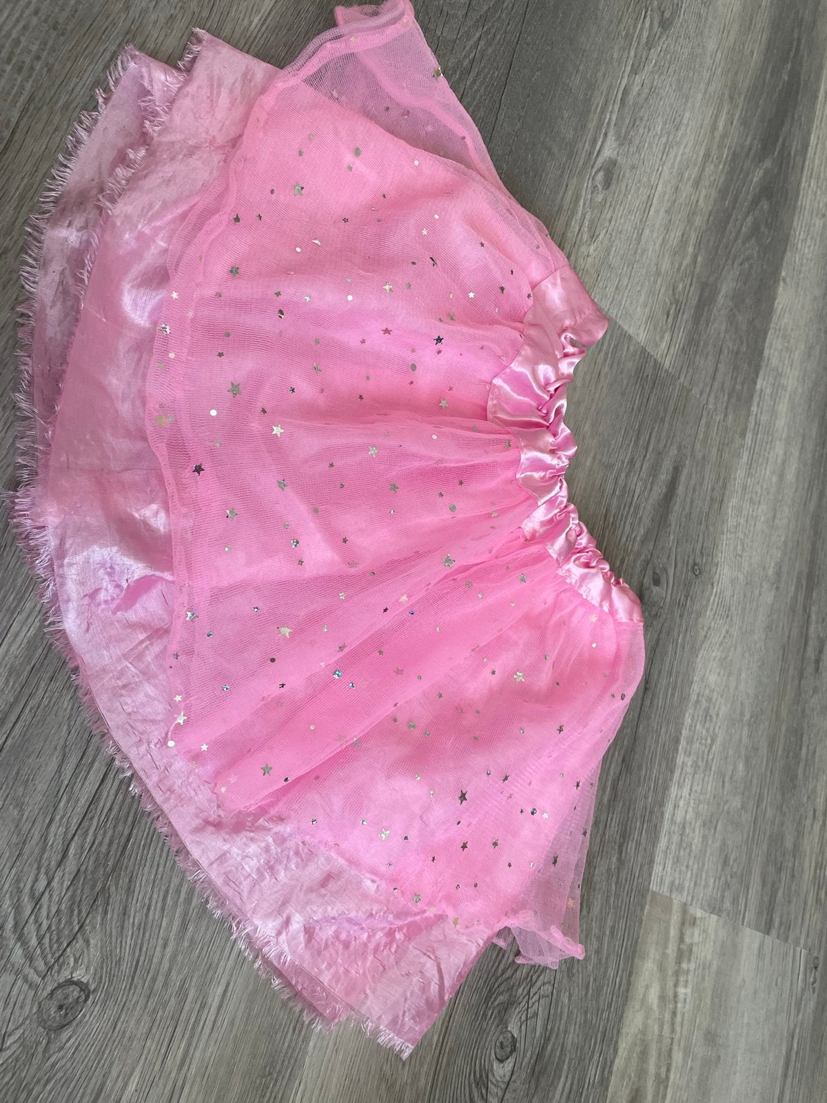 Roze Tule Rokje met Sterretjes - Maat 104 of kleiner, Ophalen of Verzenden, Zo goed als nieuw, 104 of kleiner, Meisje