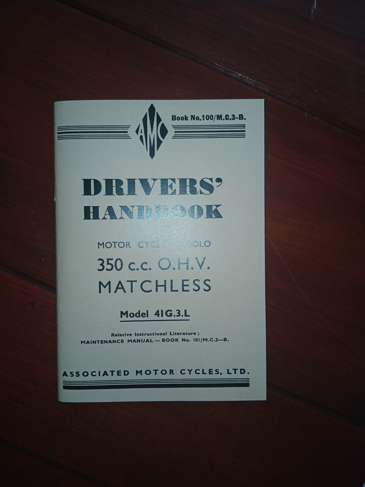Ww2 drivers handbook matchless, Ophalen of Verzenden, Landmacht, Engeland, Boek of Tijdschrift