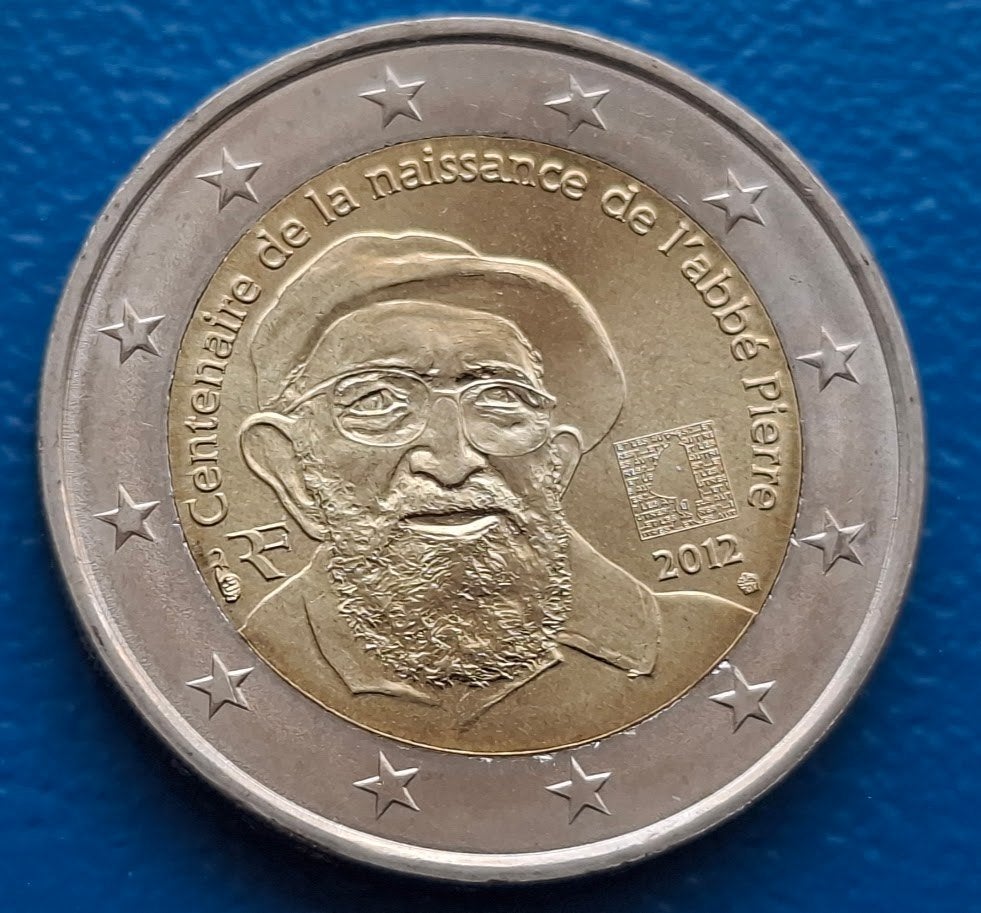 Frankrijk 2 Euro "Abbé Pierre" 2012 (AMK) UNC, Verzenden, Frankrijk, 2 euro, Setje