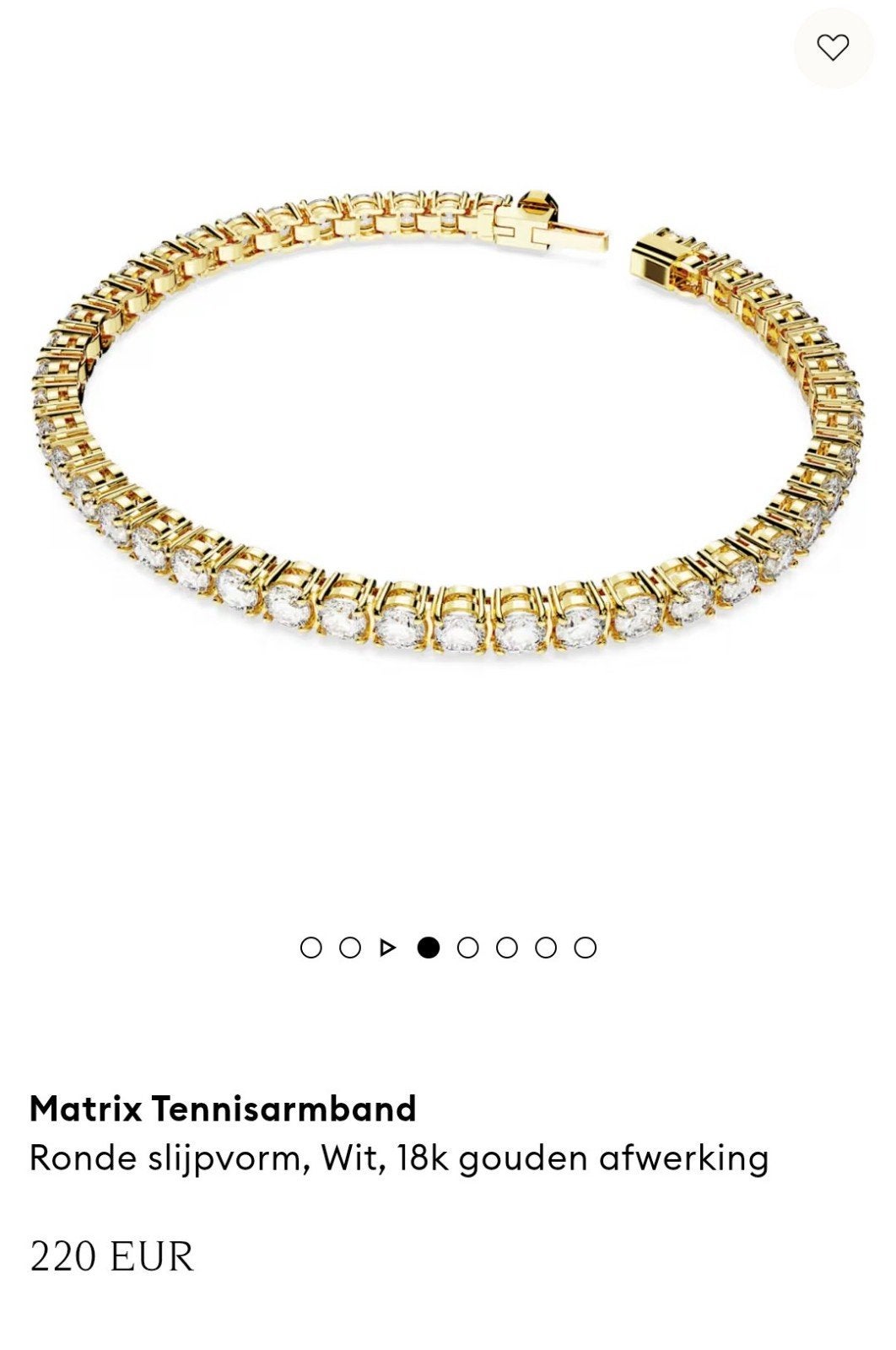 Matrix Tennisarmband met 18k gouden afwerking, Nieuw, Goud, Goud, Ophalen