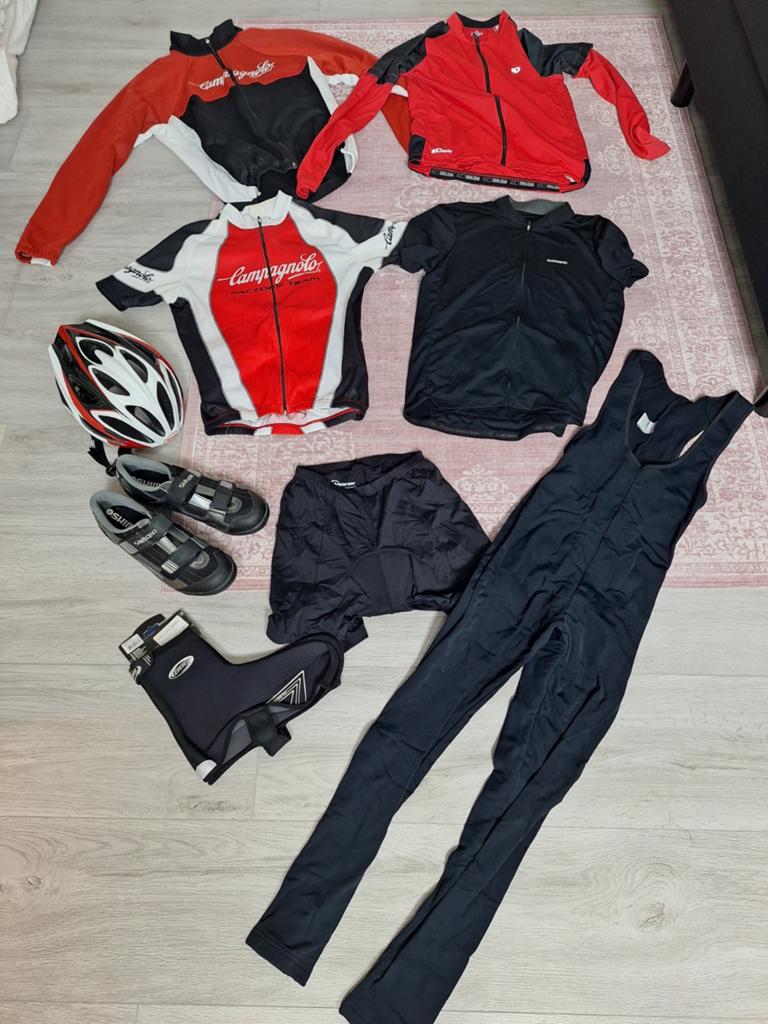Fietskleding en accessoires pakket - Campagnolo & Shimano, Campagnolo, Shimano, Bell, Gebruikt, Dames, Overige maten
