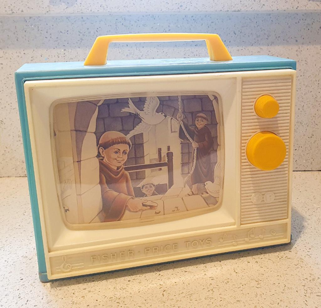 fisher price muziekdoos, vintage , uitstekende staat, Ophalen of Verzenden, Speelset, Met geluid