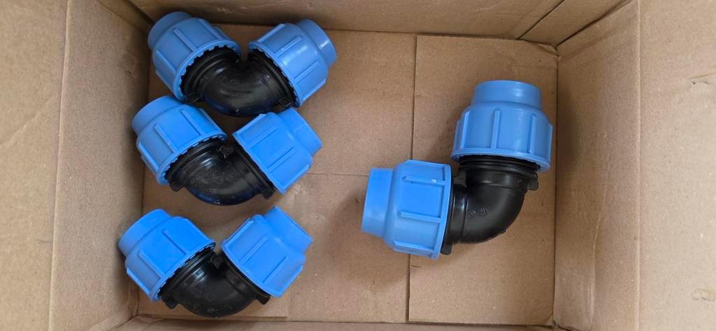4x Nieuwe knelkoppeling Kiwa keur, 3x25mm 1x32mm, Ophalen of Verzenden, Nieuw, 20 tot 40 mm, Overige typen