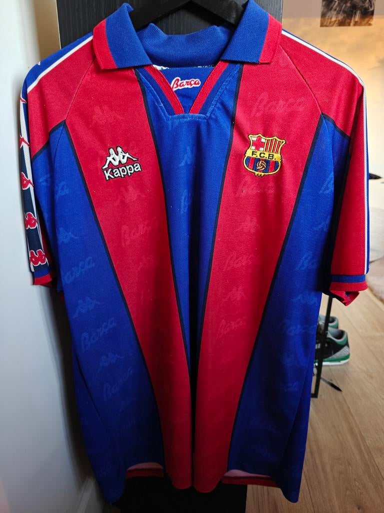 Vintage FC Barcelona Kappa Thuisshirt Jaren '90, Maat M, Ophalen of Verzenden, Zo goed als nieuw, Shirt