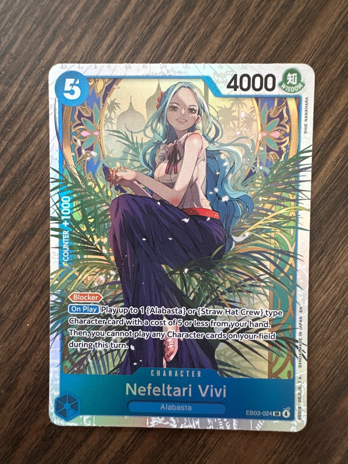 One Piece Card Game EB03-024 Nefertari Vivi Alt Art, Ophalen of Verzenden, Zo goed als nieuw, Losse kaart
