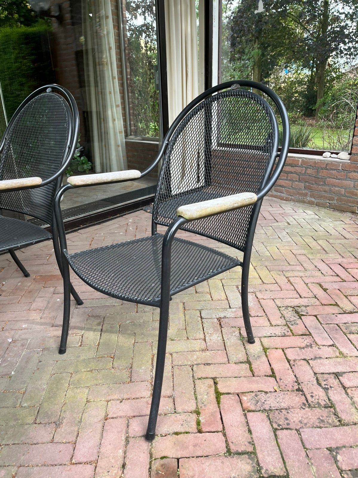 Tuintafel & 4 tuinstoelen metaal (Royal Garden), Ophalen, Gebruikt, Metaal