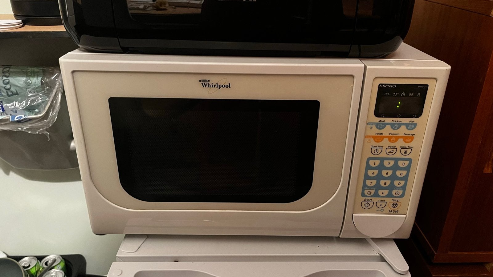 Whirlpool Micro Magnetron - Wit, Gebruikt, Ophalen, Gebruikt, Minder dan 45 cm, Magnetron