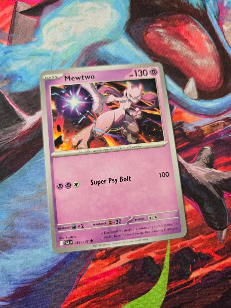 Mewtwo Pokémon kaart 059/142, Ophalen of Verzenden, Zo goed als nieuw, Losse kaart
