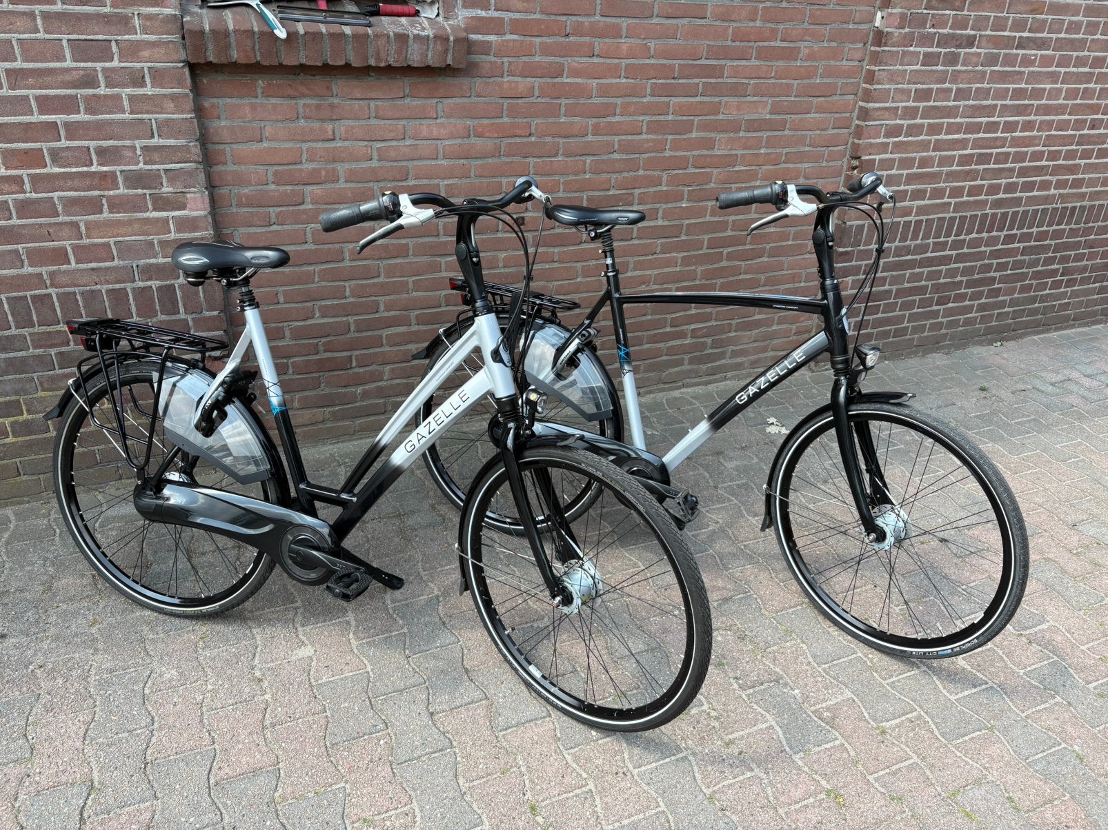 Super mooie set Gazelle Chamonix C7 herenfiets en damesfiets, Fietsen en Brommers, Ophalen, Versnellingen, 56 cm of meer, Zo goed als nieuw