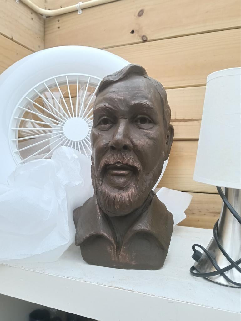 Buste van een man met baard - Decoratief beeld, Ophalen of Verzenden