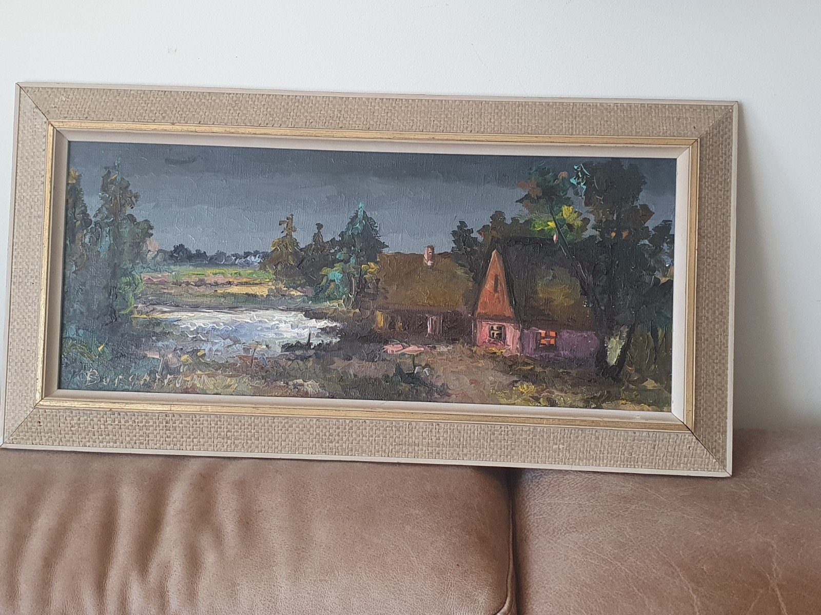 olieverfschilderij Zweedse kunstenares Karin Borgström, Ophalen