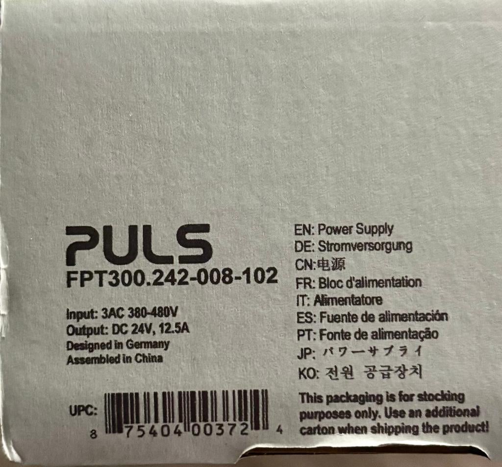 PULS - Power Supply - 24 VDC - 300 W - FPT300.242-008-102, Www.pulsepower.com, Nieuw, Ophalen of Verzenden, Www.pulsepower.com