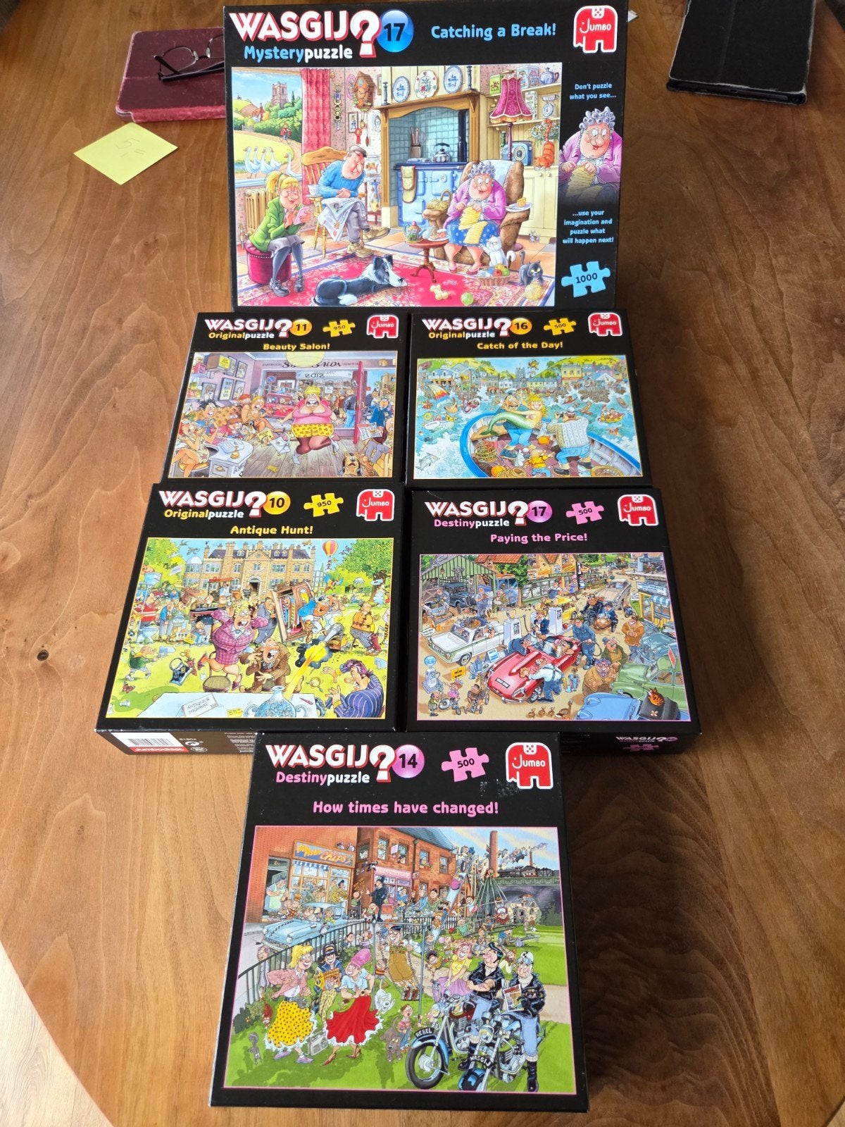 Wasgij Puzzels - Diverse Collectie (6 stuks), Ophalen, 500 t/m 1500 stukjes, Zo goed als nieuw, Legpuzzel