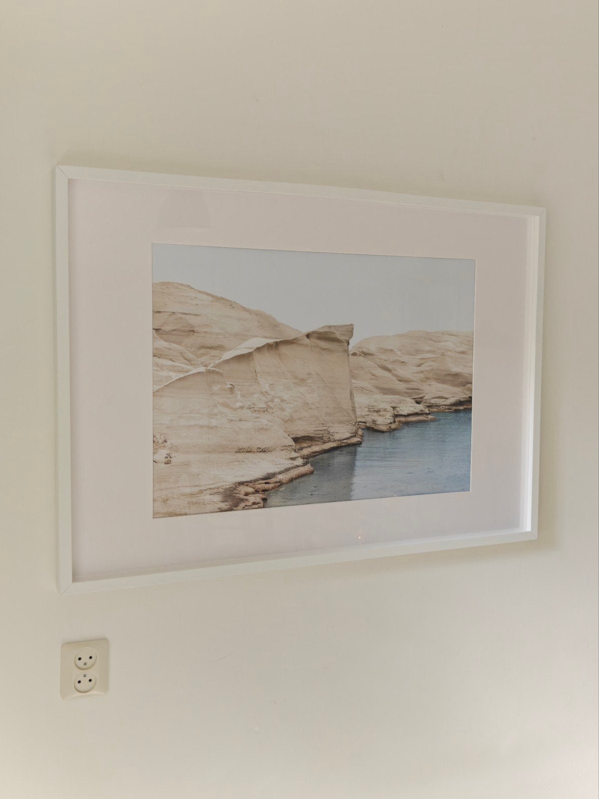 IKEA RÖDALM fotolijst wit 70x100 cm met passe-partout, Ophalen, Kunststof, Gebruikt, Met passe-partout