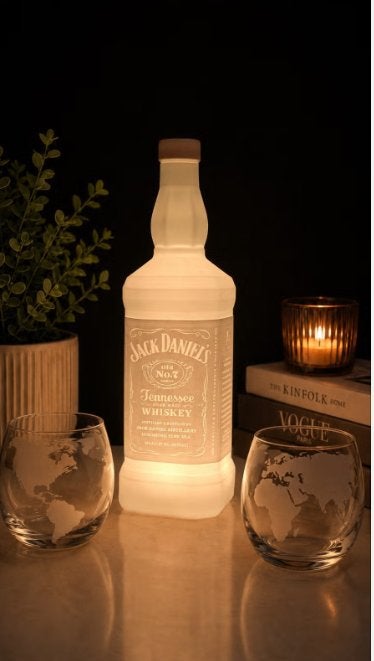 Jack Daniels fles lamp met kleurverandering exclusief glazen
