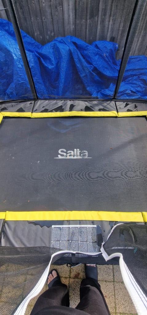 Salta trampoline met veiligheidsnet (zo goed als nieuw)., Ophalen, Zo goed als nieuw
