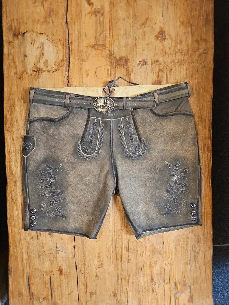 Lederhosen grote maat Handgemaakt, Bruin, Djt@dejuistetoon.eu, Overige maten, Ophalen of Verzenden