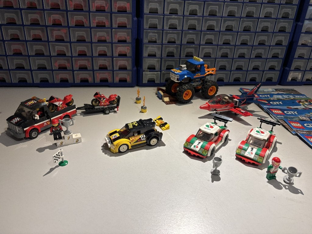 LEGO city race- en stuntvoertuigen set, Inclusief instructies, Lego, Ophalen of Verzenden, Complete set