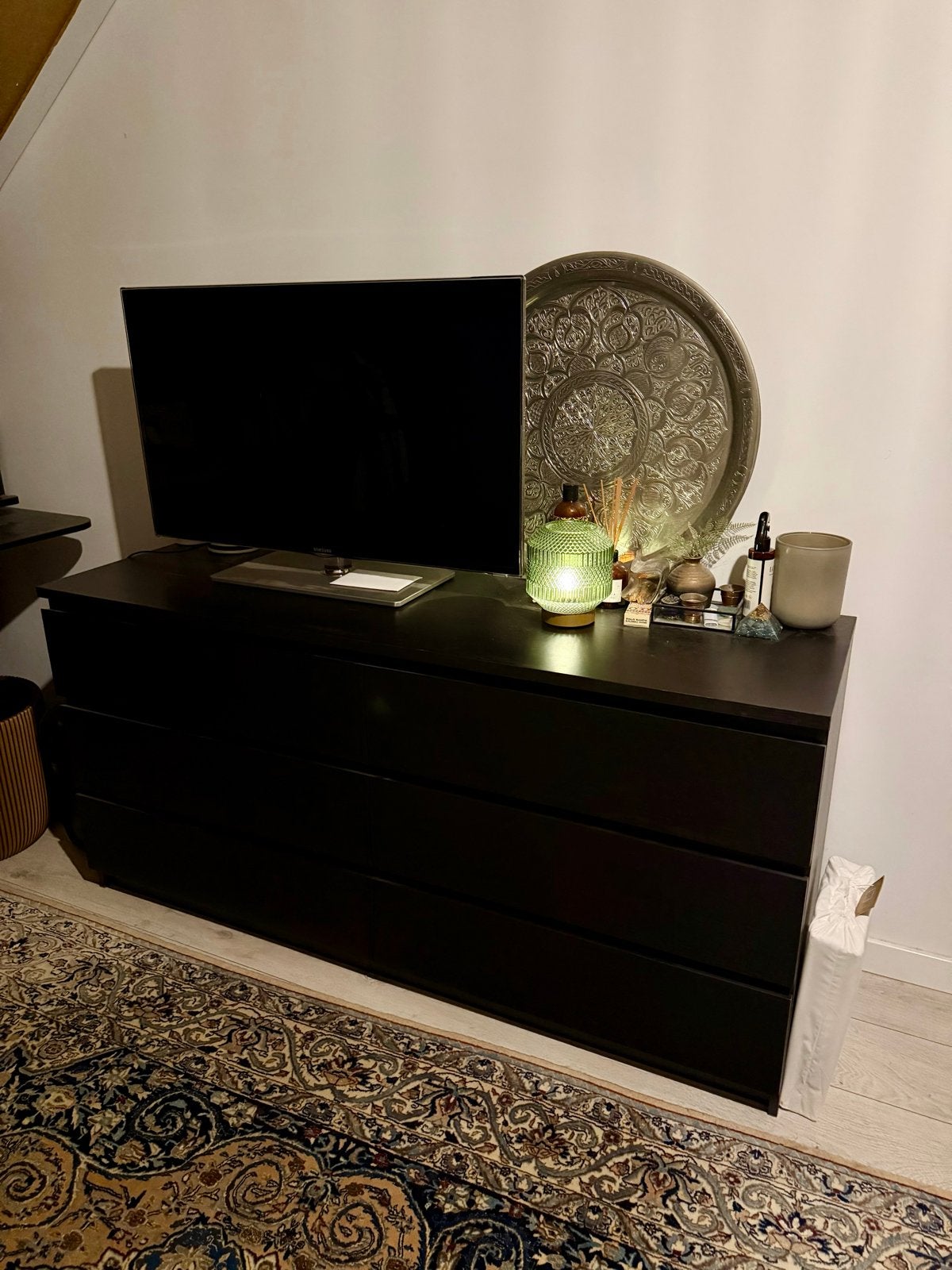 Ikea MALM ladekast zwart houtfineer 6 lades, Huis en Inrichting, Ophalen, Gebruikt, 5 laden of meer, 150 tot 200 cm