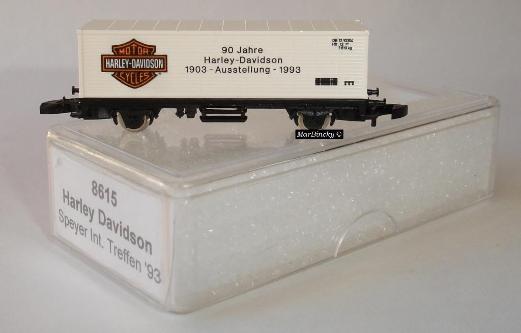 Märklin Z 8615 Harley-Davidson 90 Jahre Containerwagen !, Hobby en Vrije tijd, Gelijkstroom, Wagon, Ophalen of Verzenden, Zo goed als nieuw