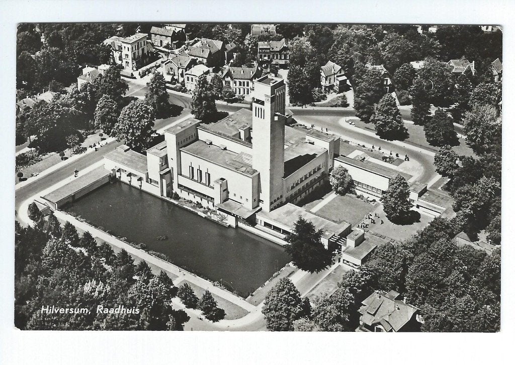 Hilversum Raadhuis  * 1958 * Fotokaart, Verzenden, 1940 tot 1960, Gelopen, Noord-Holland